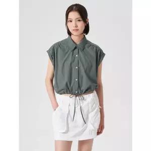 에잇세컨즈 칼라 블루종 셔츠 카키 324765LY1H 218735