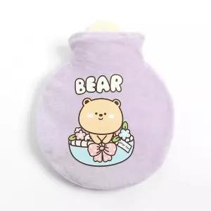 애니멀 원형 보온 물주머니(곰) 고무 워터핫팩 HEM52pPr