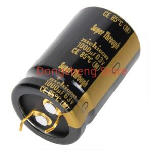 2PCS5PCS NIC KG 슈퍼 스루 63V1000UF 22x35mm  III 63V 오디오 증폭기 필터링 골든 피트