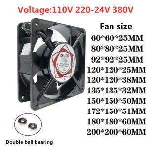 8 9 11 12cm 산업용 냉각 팬 110V 220V 380V 이중 볼 베어링 전기 용접기 캐비닛 범용 축