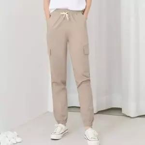 여름 린넨 카고 조거팬츠 허리밴딩 옆포켓 편한바지 여성슬랙스 여성편한바지 여자통바지