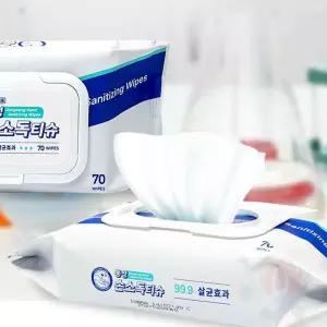 삼안 동성 손소독 티슈 70매 10개 손소독제티슈 손소독제 소독용물티슈