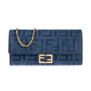 FENDI  26SS FF Flocked Denim Continental Wallet (8M0365 AW5H F1UJW) (FF 데님 체인 월렛)