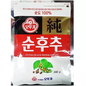 흑후추가루 ( 240g)업소용 업소용 대용량 흑추 추분 양념 까루 추통