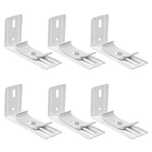AuRiver 6개 수직 블라인드 L 브래킷 클립 헤드레일 너비 1-1/2(38mm) 외부 장착용 3인치 길이