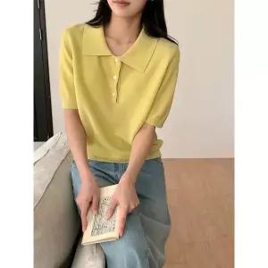 [헤레이스]린넨 카라 니트 YMSH26SS480_P425837396