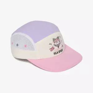 휠라 키즈 미스터맨 리틀미스 키링 반메쉬 캠프캡 PURPLE FK262CC07X002 541