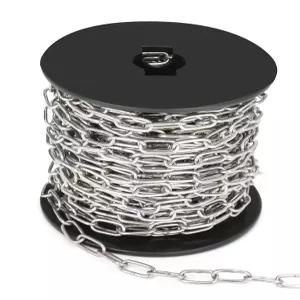 50피트 걸이 체인 304개 스테인리스 스틸 1/16인치 잭 금속 새 모이통/개 끈/사인 및 DIY 프로젝트(스풀