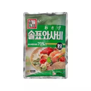 솔표식품 솔표와사비 70% 200g 고추냉이분 식당겨자 와사비가루 고추냉이파우더 분말와사비 와사비파우더