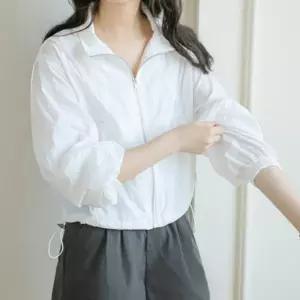 캐주얼 여성 데일리 스트링 바람막이 트랙자켓