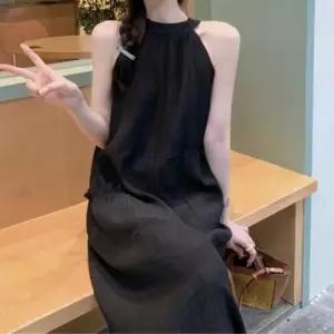 여성 여름 홀터넥 민소매 롱원피스 뷔스티에 나시 스커트 데일리룩 WFODMX7