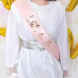 셀프 웨딩파티 로즈골드 신부어깨띠 촬영소품 생일주인공 팔순 칠순 생신 환갑