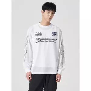 에잇세컨즈 매쉬 소재 레이어드 그래픽 티 화이트 264741EY11 76745744
