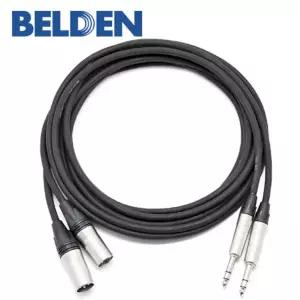 국제미디 (T1NB1.8) 1/4인치 Balanced - XLR Male (1조) 뉴트릭/벨덴 고급 스피커케이블 6ft (1.8m)