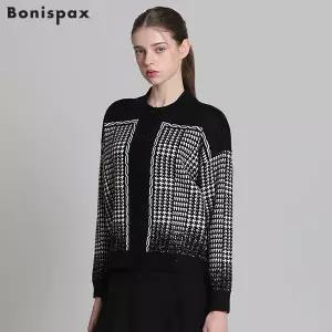 [보니스팍스(Bonispax)] 패턴 숏 니트 가디건 (택가격: 179000원)