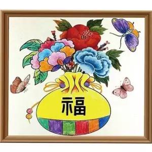 전통 화 그리기 그림 복주머니 나비 민화 WFNJVLD