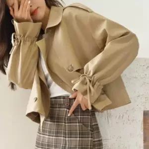 여성숏트렌치코트 더블 숏 트렌치코트 여성 여자 가을 트렌치 코트