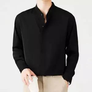 [모로엠] 남성 차이나카라 링클프리 긴팔 베이직 셔츠 ON-SHA-QWFI30LT