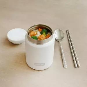 셰프라인 스텐304 죽통 보온 보냉 도시락 450ml 1개 GST 셰프라인 스텐SUS304 죽통450ml 보온 보냉 죽통 CLTB-F2B MNS