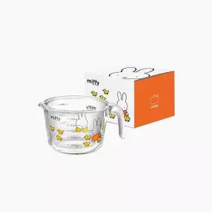 에지리 이유식 베이킹 귀여운 미피 계량컵 내열유리 눈금컵 250ml S 250ml MNS