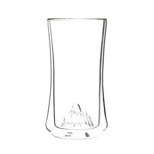 마운틴뷰 라인 이중 유리컵 350ml 주스컵