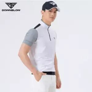 골프복상의 남자골프웨어반집업배색반팔티셔츠 JJM-SS480