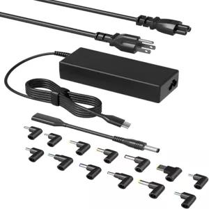 15가지 팁이 포함된 SLIOY 00W USB C 범용 노트북 충전기 Dell Lenovo Acer Asus Toshiba 삼성 IBM LG