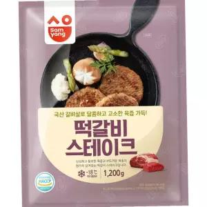 삼양 떡갈비스테이크 1.2kg 5개 냉동 반찬