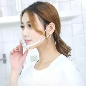 아크릴 마스크 조리사 배식 입마개 식당용 치과용 투명