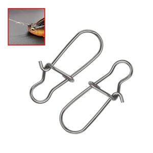 핀도래 50PCS 낚시 회전 커넥터 라인 클립 CARABINERS 스냅 스틸