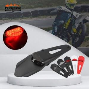오토바이 테일램프 범용 후면 펜더 미등 브레이크 램프 LED 트레일 Supermoto Motocross Enduro 먼지 자전거 액세서리