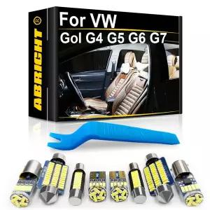 ABRIGHT 자동차 LED 실내등 캔버스 폭스바겐 VW 골프 G4 G5 G6 G7 액세서리 자동차 실내 맵 돔 트렁크 번호