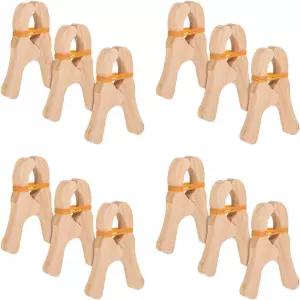 가넥 12Pcs 나무 포트 클립 들을 위한 거대 놀이 빨래집게 담요 수건 비치 의자 클램프 빌딩 실크 홀더