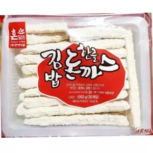 한맥식품 김밥 돈까스 30개 1kg 5개 냉동 간식
