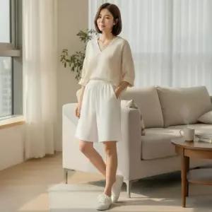 키펠라 린넨라이크 버뮤다 반바지 SD 260516