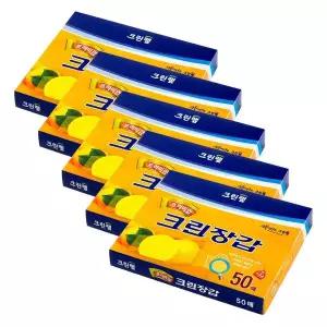 크린랩 프리미엄 크린장갑 50매 X 5개