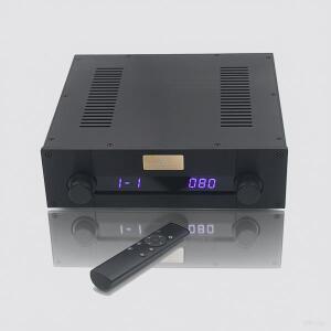 XLR4-2 밸런스드 XLR & RCA 입력-출력 프리앰프 리모컨 볼륨 패시브 오디오 프리앰프