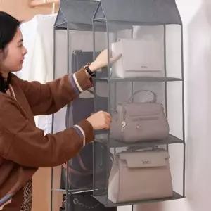 ( )가방 정리함 4단 그레이 옷장수납함 모자보관대 모자정리대