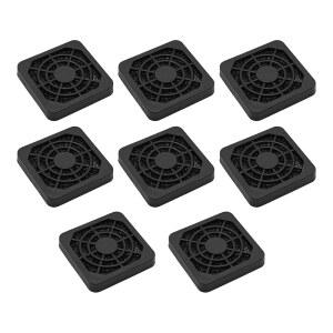 AUXBC 8PCS 40MM 검은색 사각 플라스틱 냉각 필터 커버 방진 메쉬 스크린 PC 컴퓨터 케이스 서버 섀시 환기 그릴 보호 키트 호환