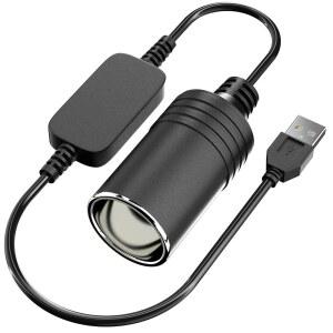 USB에서 라이터 어댑터 10W USB 남성에서 12V 소켓 케이블 대시 레이더 감지기 자동차 전자 GPS LED 조명용