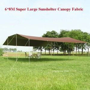 에어텐트 극 6 8M 대형 캐노피 방수 천막 야외 더 코팅 SUNSHELTER TARP 포인트 많은 실버 캠핑