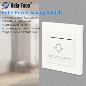 넓은 전압 호텔 에너지 절약 스위치 저고주파 125Khz13.56MHz 지원 110V220V 40A M1EM T5577 카드 전원 켜