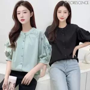 [플로레센스]쿠르쿠펀칭레이스블라우스2종