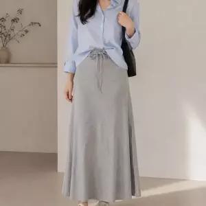 OHS-CWBS2641 꾸안꾸 슬릿 데일리 롱스커트