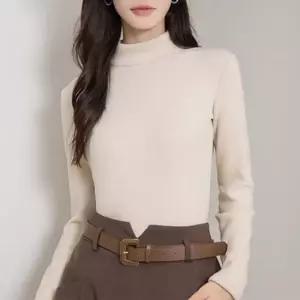 슬림핏 겨울 기모티셔츠 반목 목폴라 하프넥 이너티