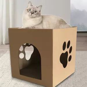 사각 스크래쳐 숨숨집 고양이 캣타워 장난감 하우스