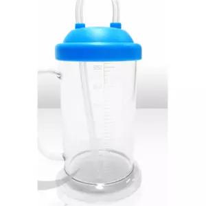 빨대물컵 환자용 노인 간병 병원물컵 400ml 어르신 주방 일반컵