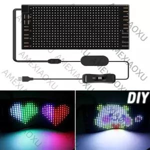 완우신 스크롤링 LED 자동차 간판 프로그래밍 가능 유연 초박형 플렉시블 LED 스크린 앱 USB 5V DIY 간판