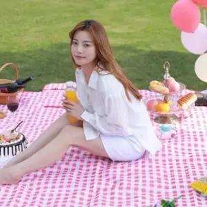 나들이매트 캠핑돗자리 휴대용매트 야외돗자리 소풍돗자리 예쁜돗자리 접이식 피크닉 매트 레드 체크