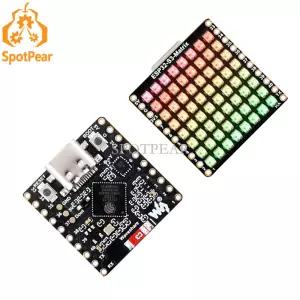 ESP32-S3 매트릭스 8x8 RGB-LED-WiFi 블루투스QST 태도 자이로 센서 QMI8658C 포함